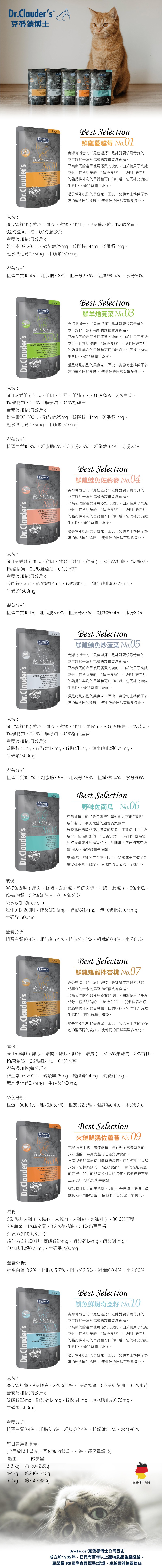 德國 Dr-clauder克勞德博士主食餐包-No.01鮮雞蔓越莓 85g